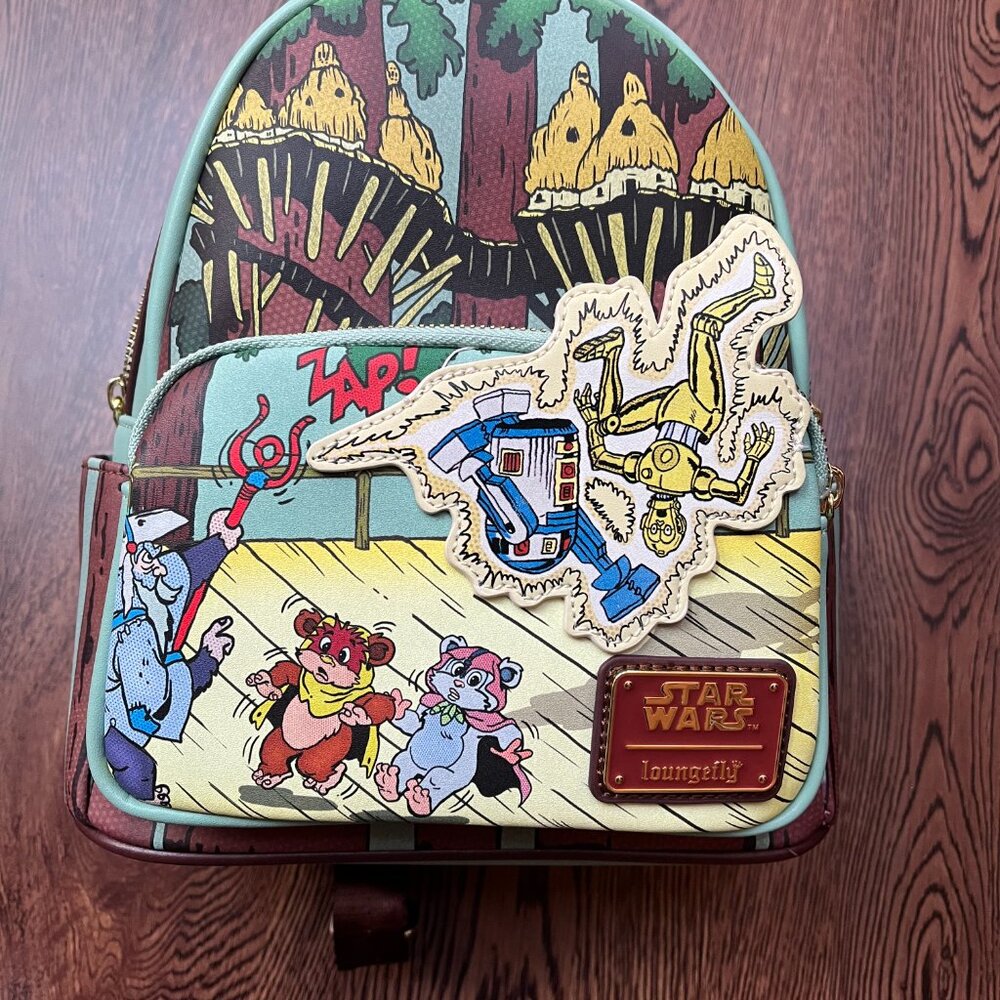 NWOT Loungefly Star Wars Backpack - Ewoks and Droids
